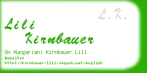 lili kirnbauer business card